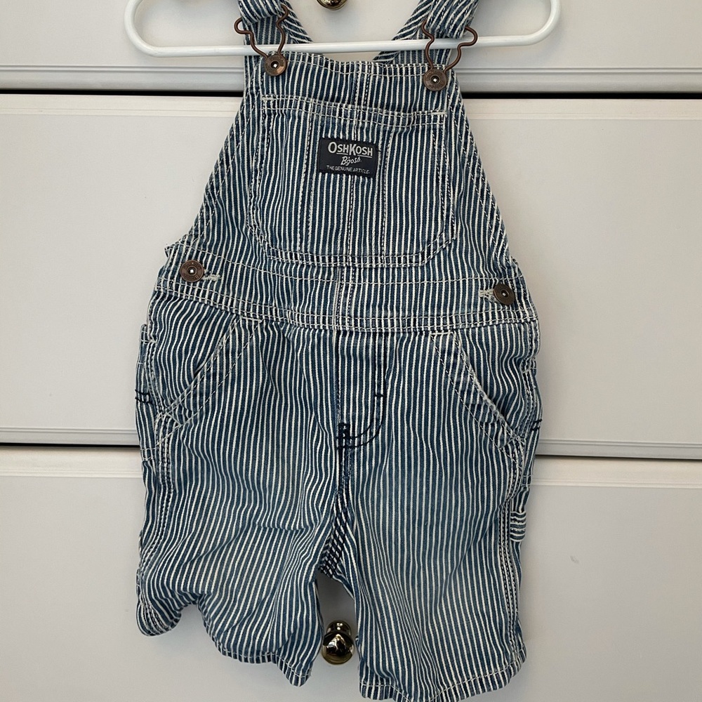 Oshkosh striped overalls